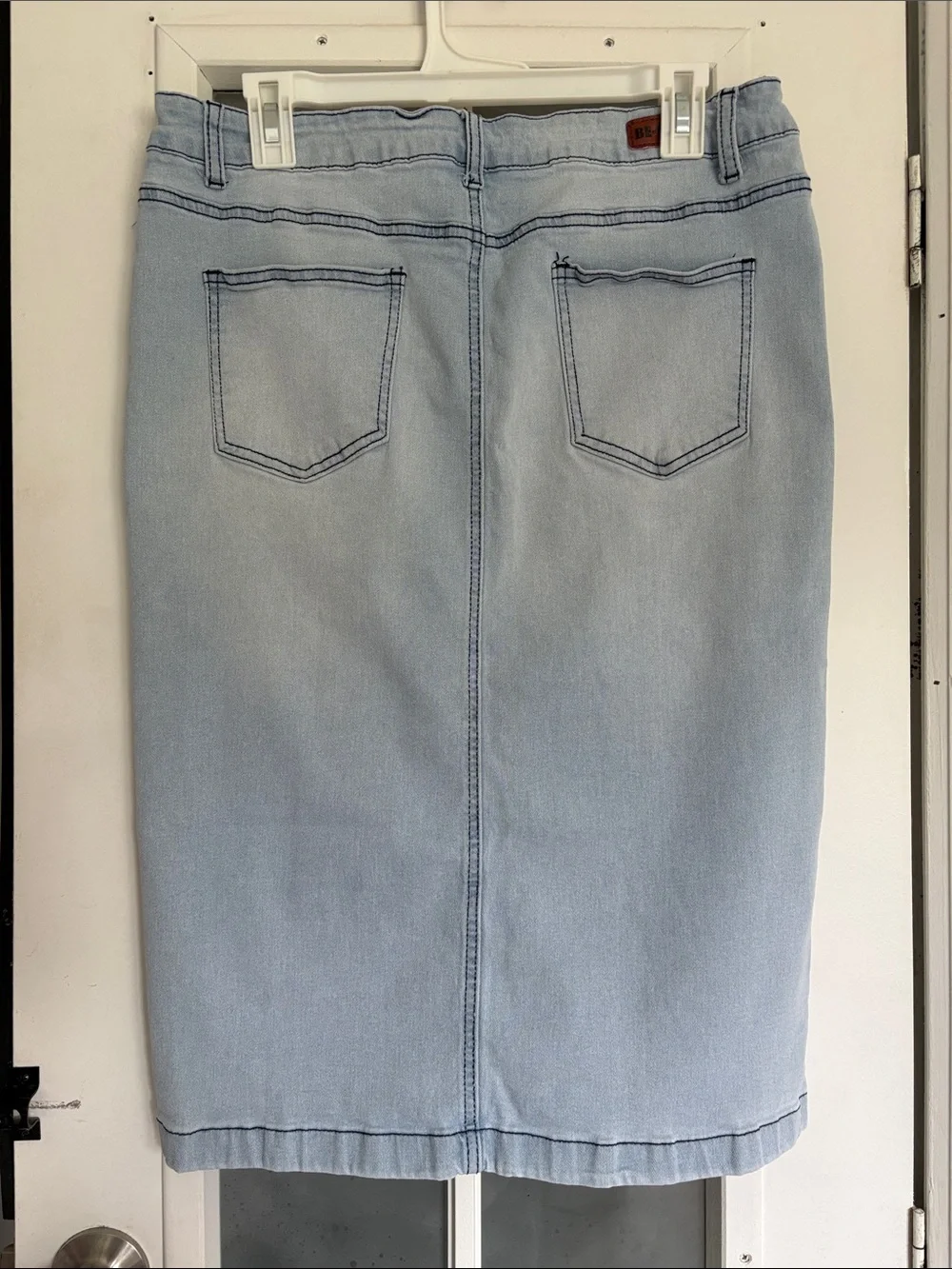 Be Girl Light Wash Denim Pencil Skirt - Women